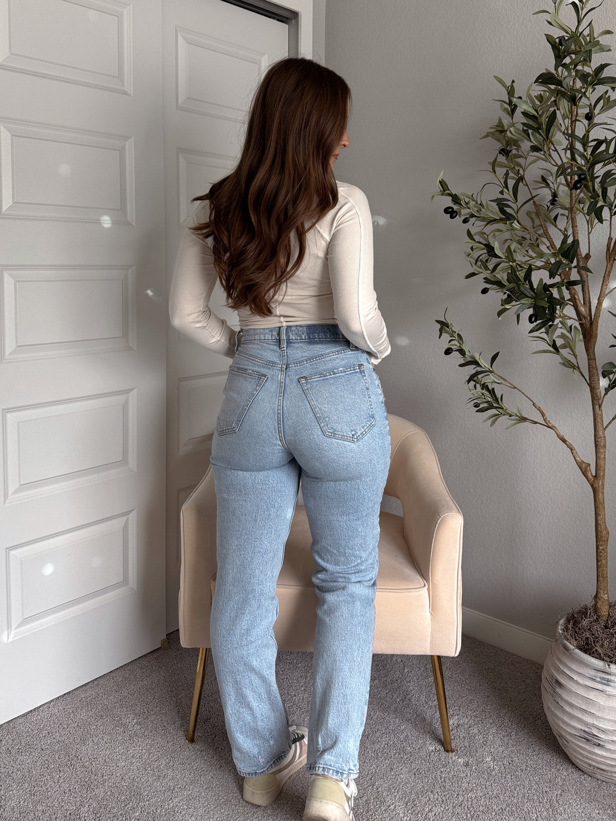 Hayes Long Sleeve Micro-Ribbed Henley Top (Natural)