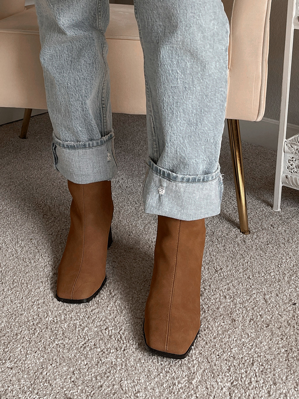 Bruna Square Toe Ankle Boots
