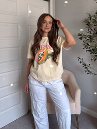 Amaya Papaya Oversized Graphic Tee (Butter)