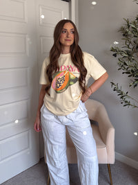 Amaya Papaya Oversized Graphic Tee (Butter)