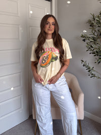 Amaya Papaya Oversized Graphic Tee (Butter)