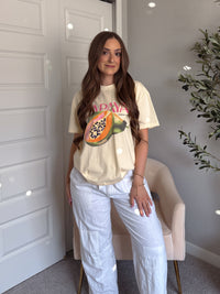 Amaya Papaya Oversized Graphic Tee (Butter)
