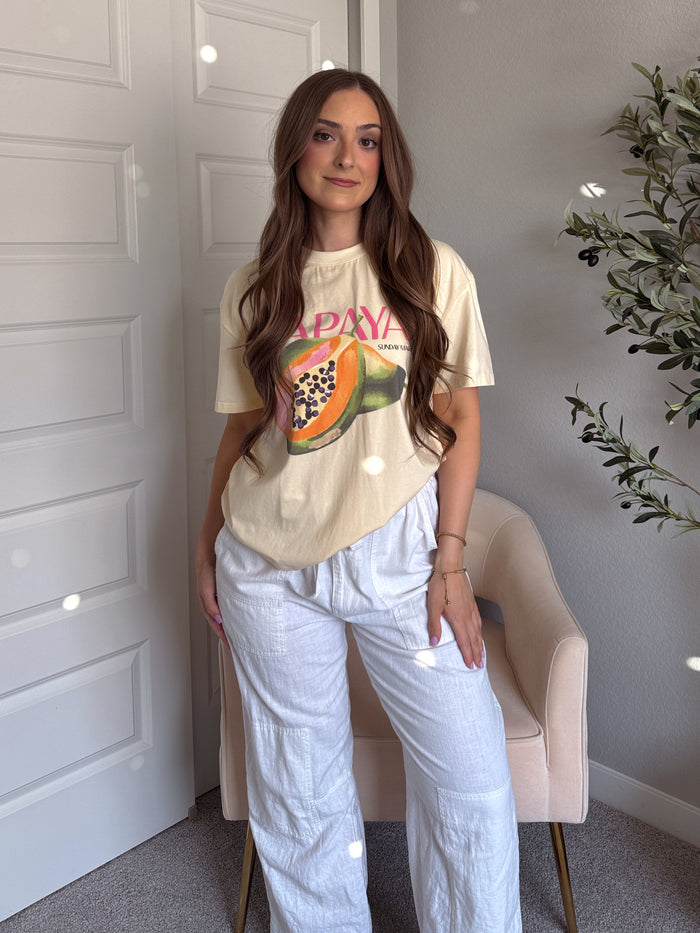 Amaya Papaya Oversized Graphic Tee (Butter)