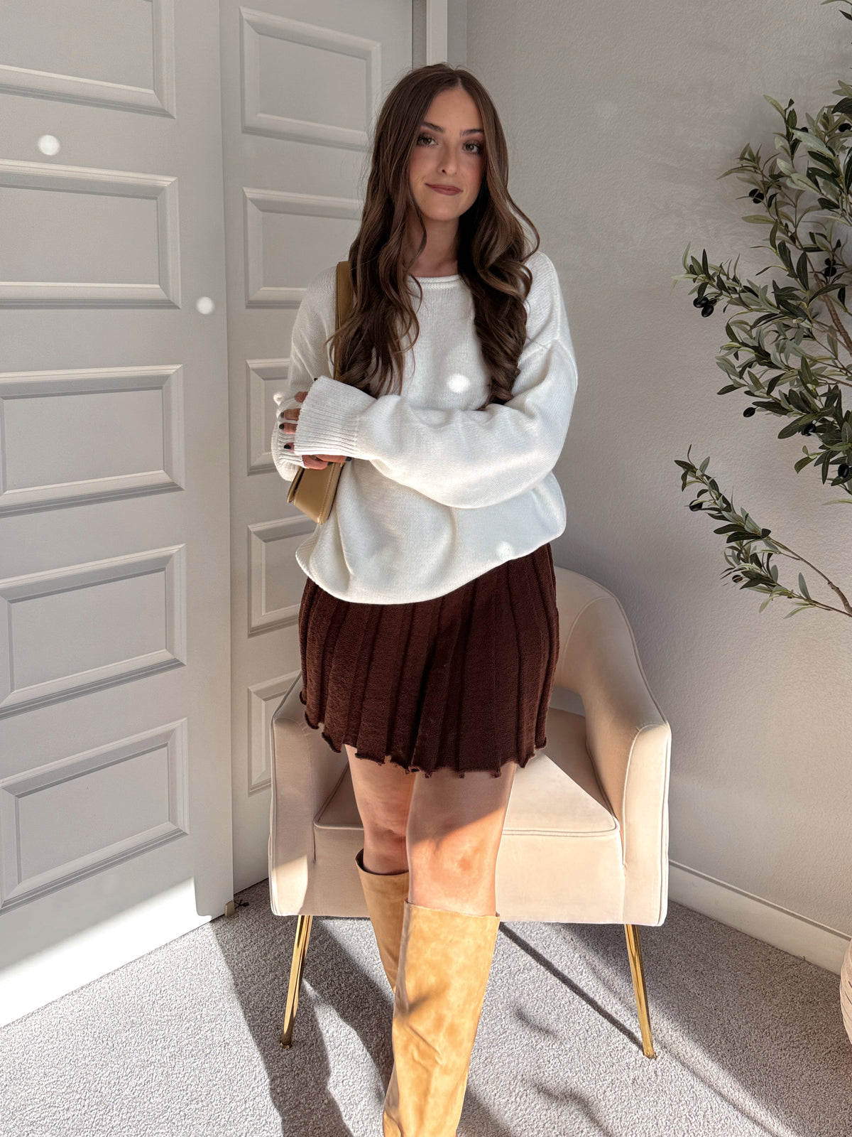 Ashbury Oversized Roll Neck Pullover Sweater (Cream)