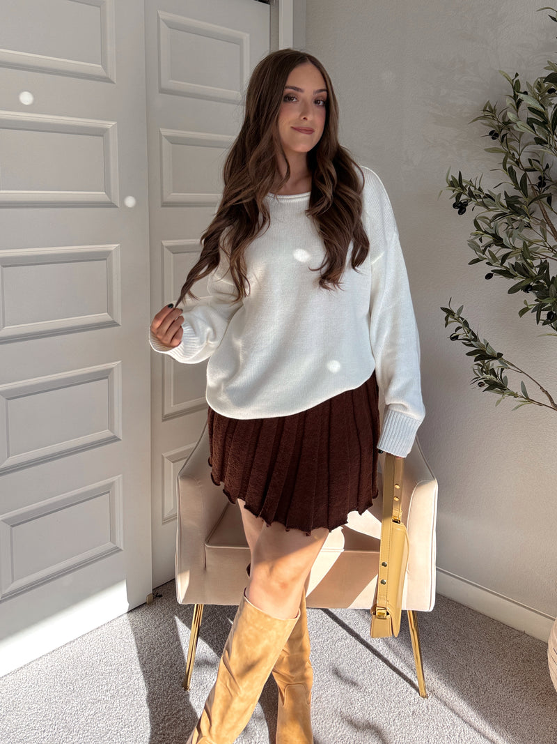 Ashbury Oversized Roll Neck Pullover Sweater (Cream)