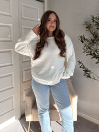 Ashbury Oversized Roll Neck Pullover Sweater (Cream)