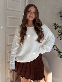 Ashbury Oversized Roll Neck Pullover Sweater (Cream)