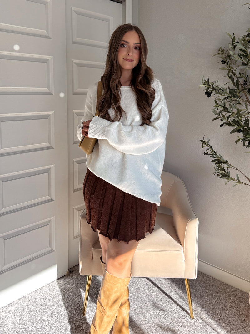 Ashbury Oversized Roll Neck Pullover Sweater (Cream)