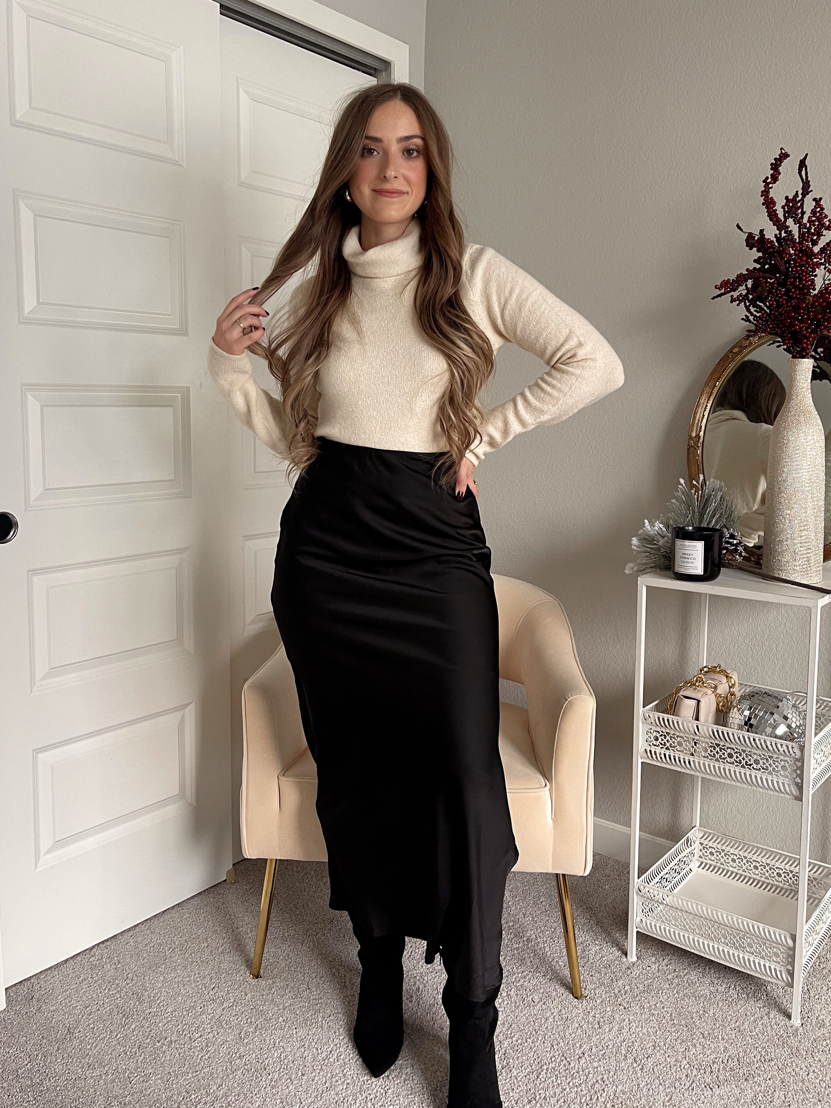 Bias cut top skirt maxi
