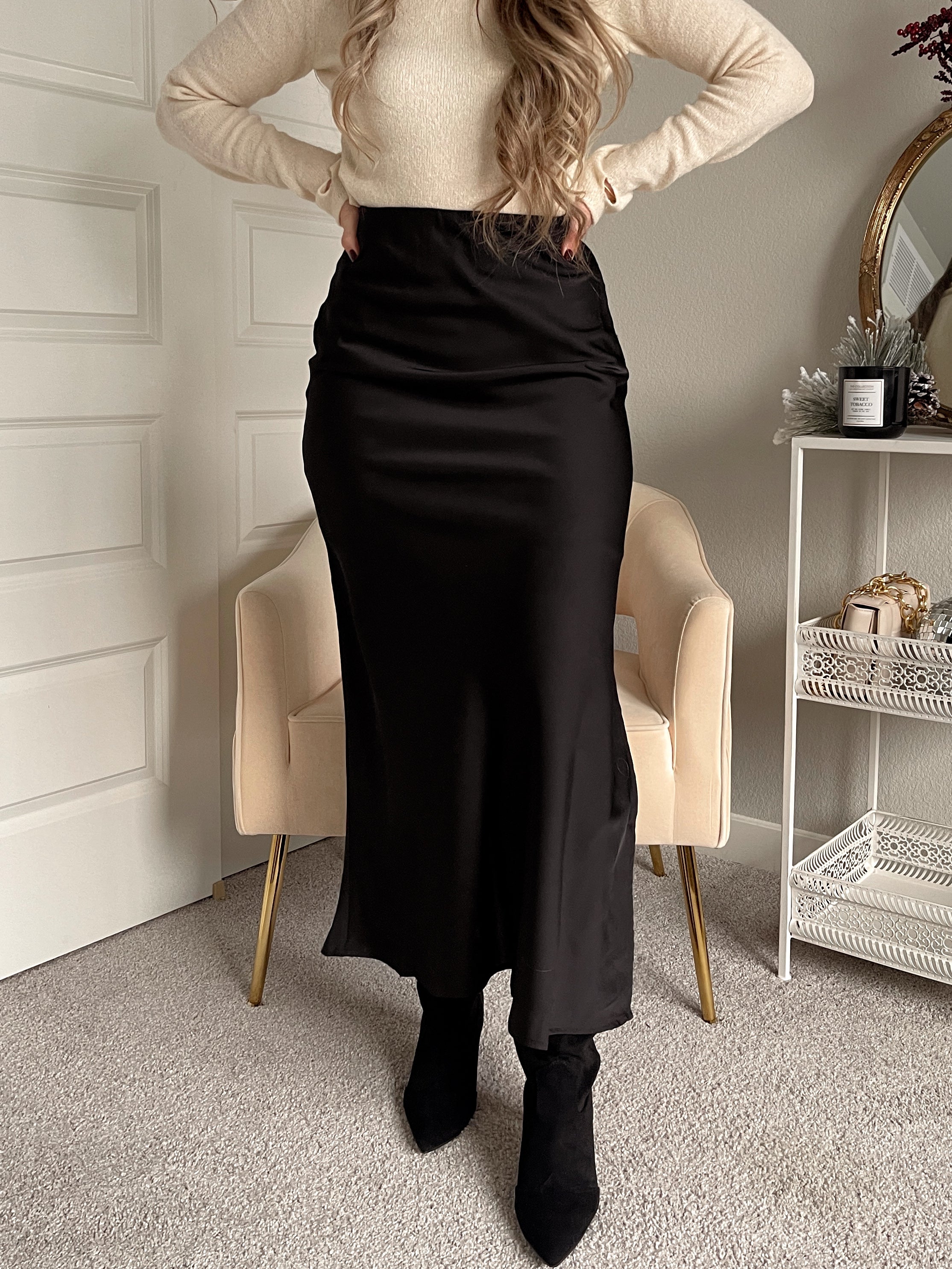 Bias cut sales pencil skirt