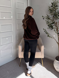 Carlisle Zip Up Mock Neck Fleece Jacket (Brown)