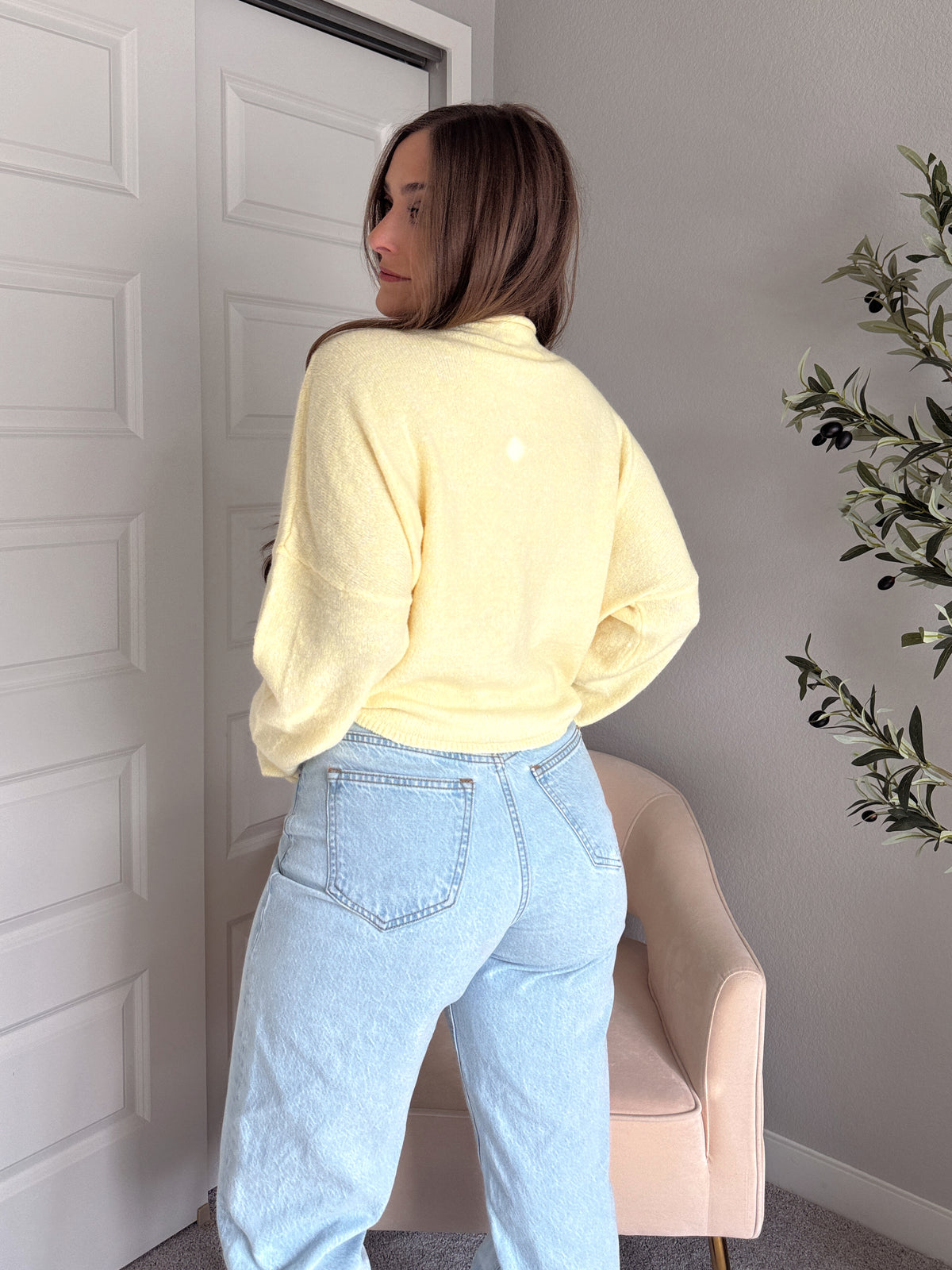 Daisy Lightweight Knit Cardigan (Butter Yellow)