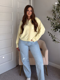 Daisy Lightweight Knit Cardigan (Butter Yellow)