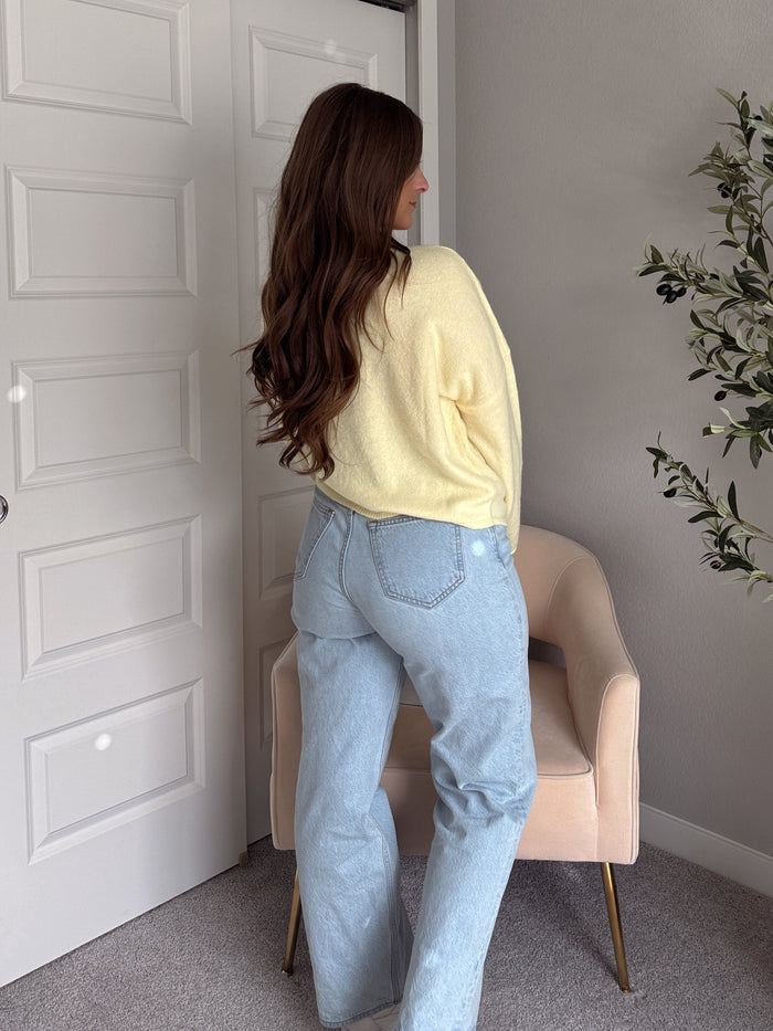 Daisy Lightweight Knit Cardigan (Butter Yellow)