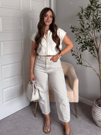 Daisy Lightweight Knit Sleeveless Cardigan (Ivory)