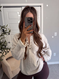 Dillon Oversized Henley Sweater (Oatmeal)