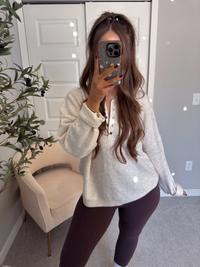 Dillon Oversized Henley Sweater (Oatmeal)