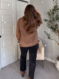 Harrington Oversized Vintage Wash Cotton Barn Jacket (Brown)