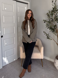 Harrington Oversized Vintage Wash Cotton Barn Jacket (Olive)