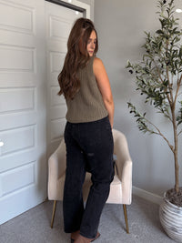 Harrison Textured Button Up Sweater Vest (Olive)
