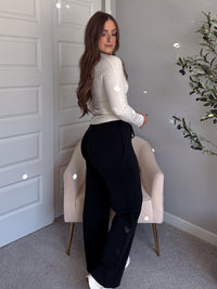 Hayes Long Sleeve Micro-Ribbed Henley Top (Natural)