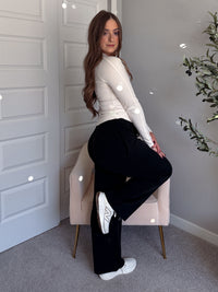 Hayes Long Sleeve Micro-Ribbed Henley Top (Natural)