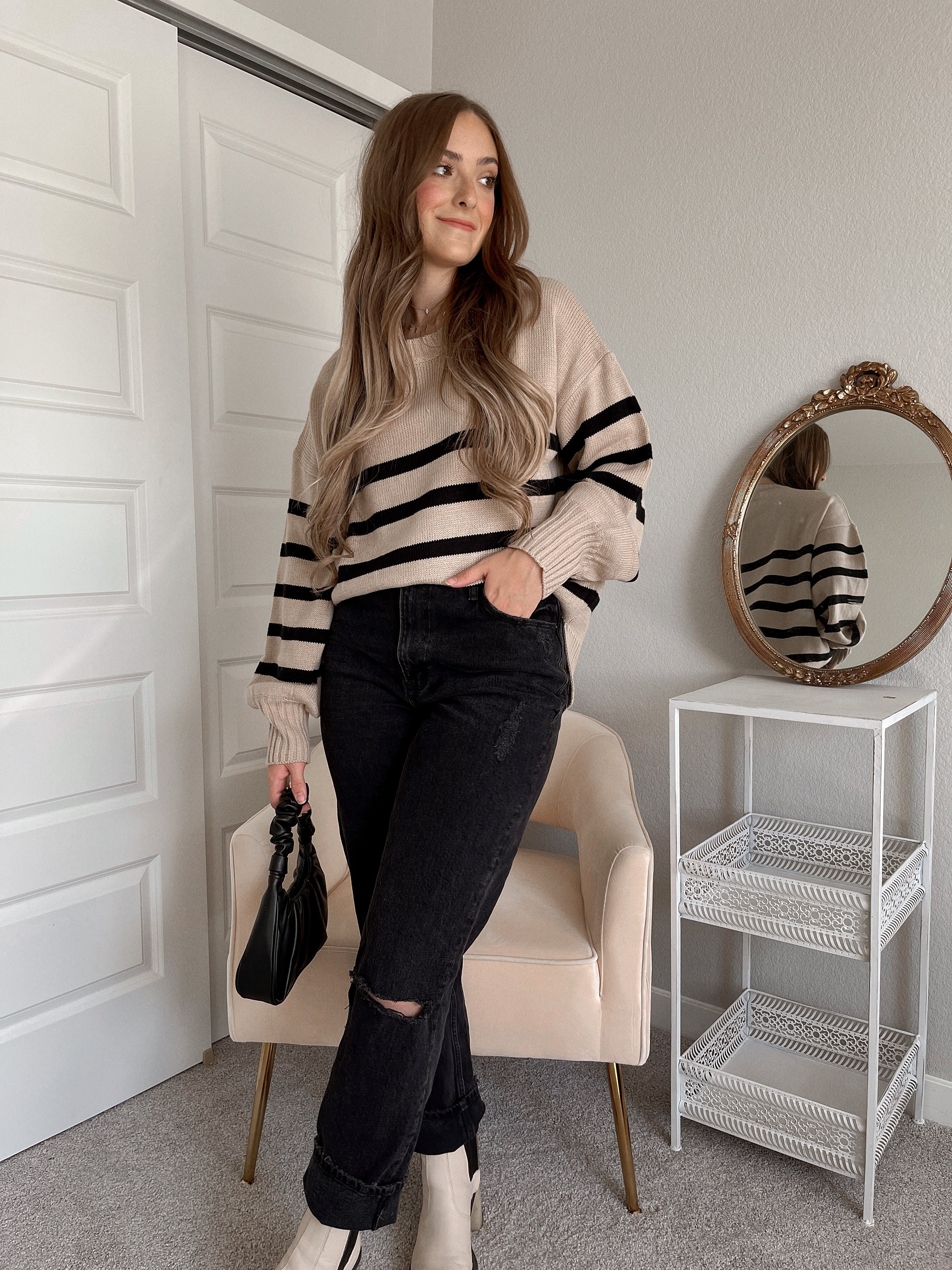 Taupe oversized sweater cheap