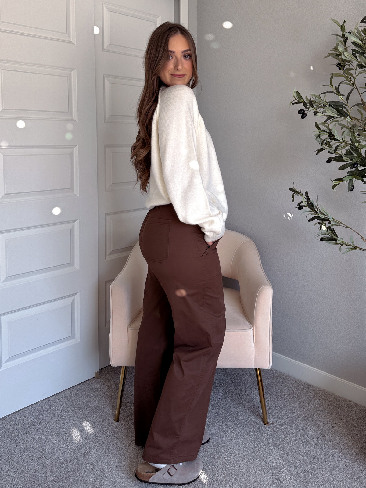Lucie Oversized Henley Sweater (Cream)
