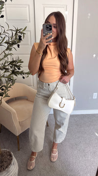 Maisy Mesh Mary Jane Gold Strap Flats (Bone)