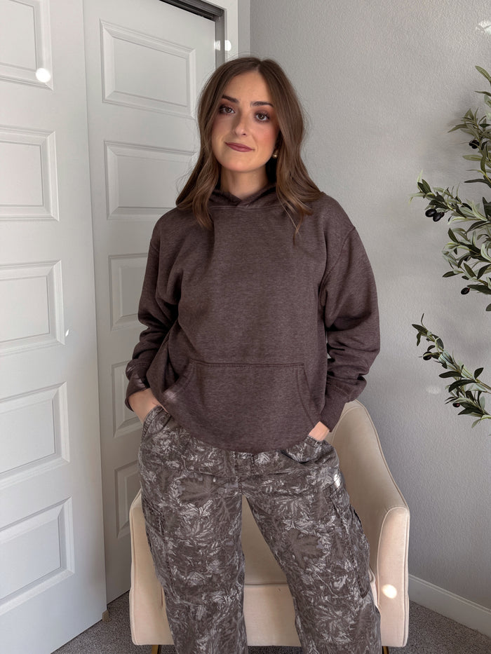 Mesa Essential Burnout Fleece Hoodie (Espresso)