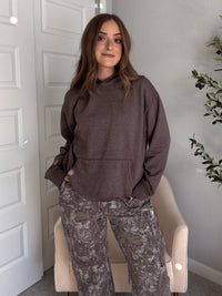 Mesa Essential Burnout Fleece Hoodie (Espresso)