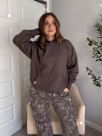 Mesa Essential Burnout Fleece Hoodie (Espresso)