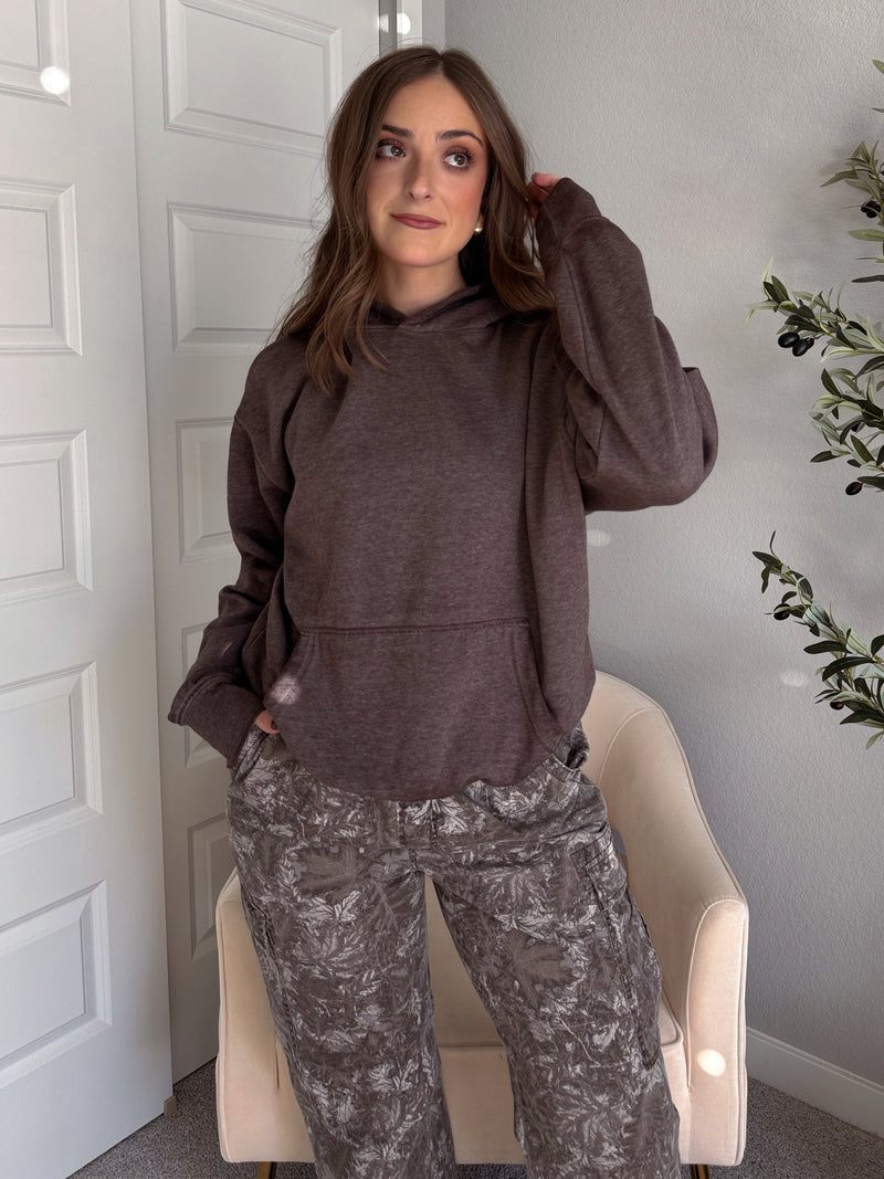 Mesa Essential Burnout Fleece Hoodie (Espresso)