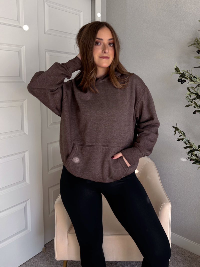 Mesa Essential Burnout Fleece Hoodie (Espresso)