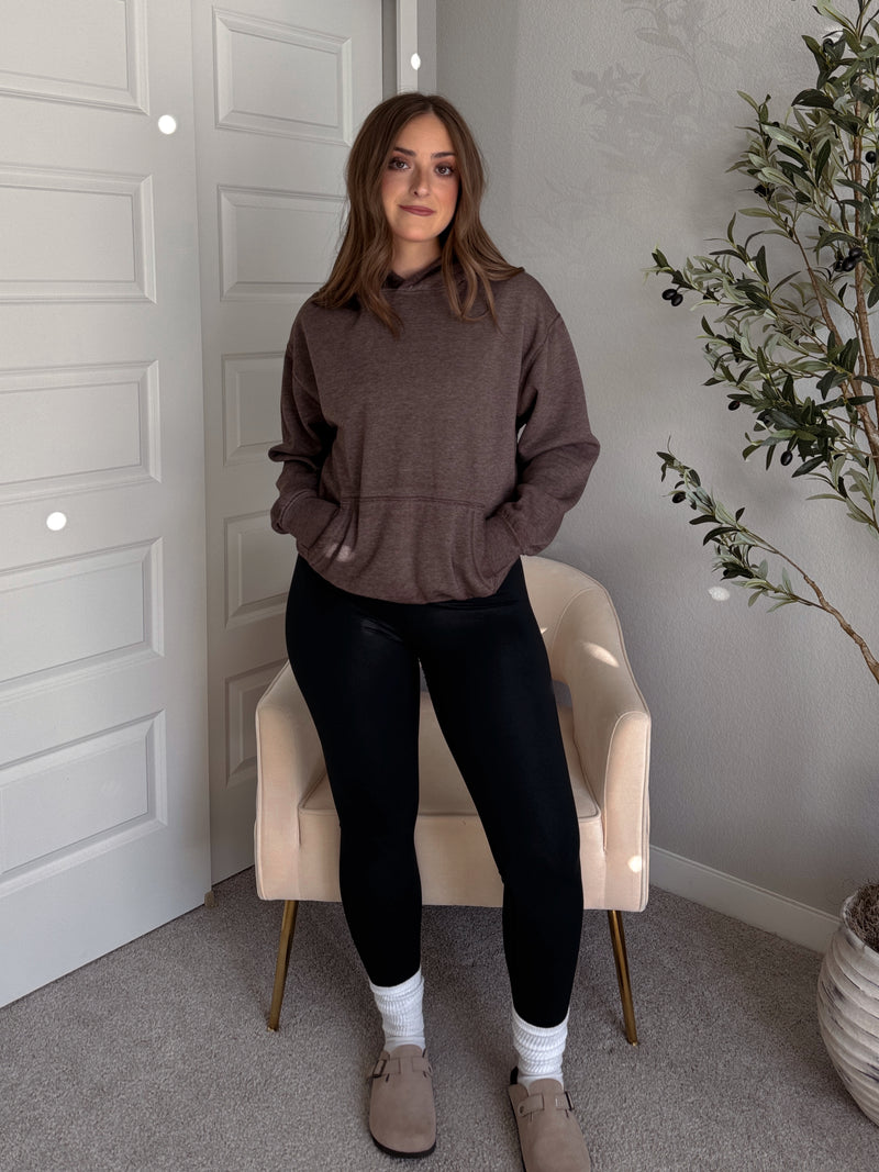 Mesa Essential Burnout Fleece Hoodie (Espresso)