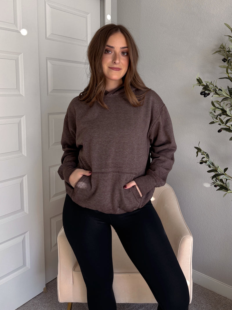 Mesa Essential Burnout Fleece Hoodie (Espresso)