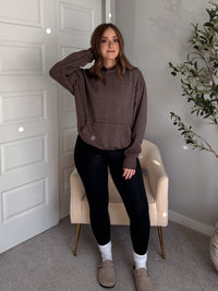 Mesa Essential Burnout Fleece Hoodie (Espresso)