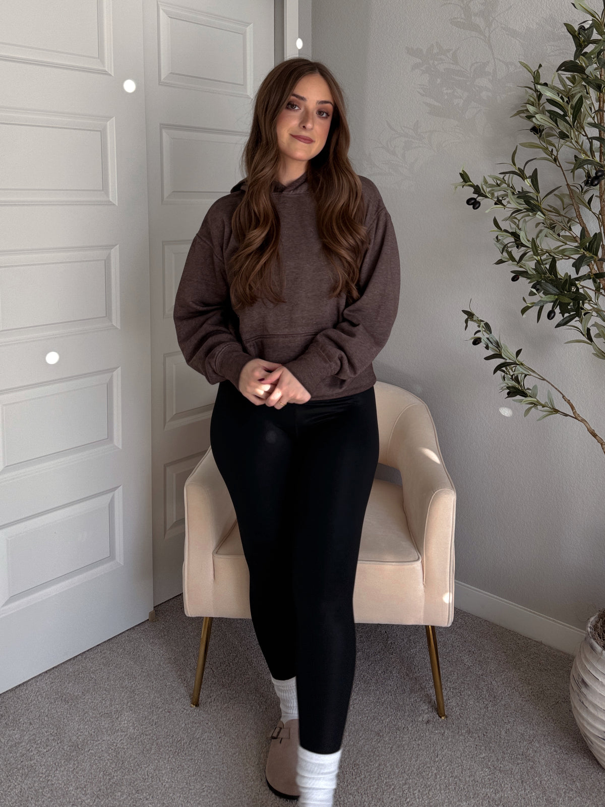Mesa Essential Burnout Fleece Hoodie (Espresso)