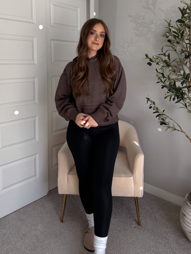 Mesa Essential Burnout Fleece Hoodie (Espresso)