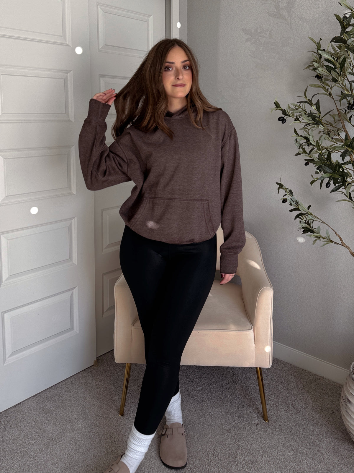 Mesa Essential Burnout Fleece Hoodie (Espresso)