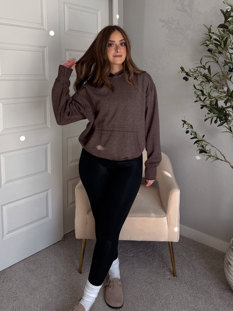 Mesa Essential Burnout Fleece Hoodie (Espresso)