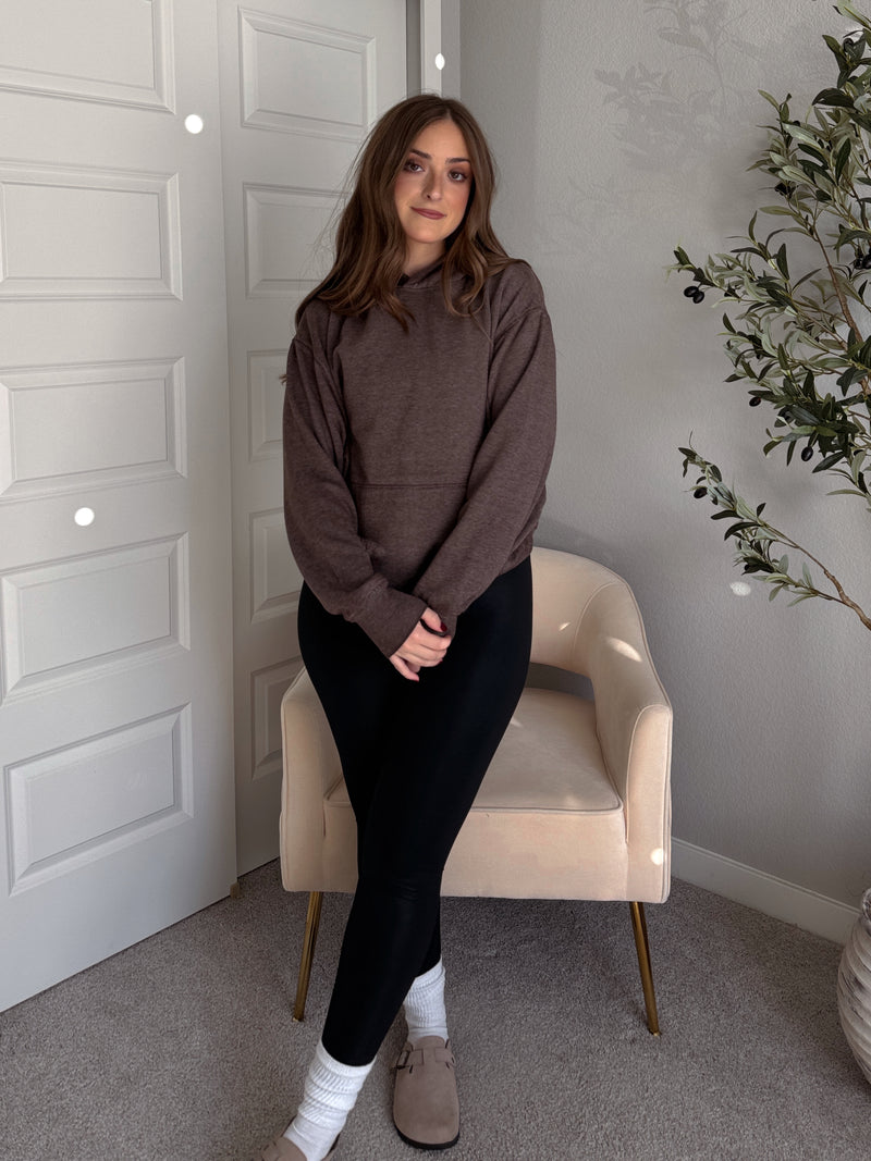 Mesa Essential Burnout Fleece Hoodie (Espresso)