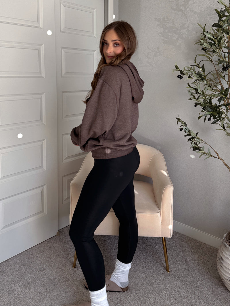 Mesa Essential Burnout Fleece Hoodie (Espresso)