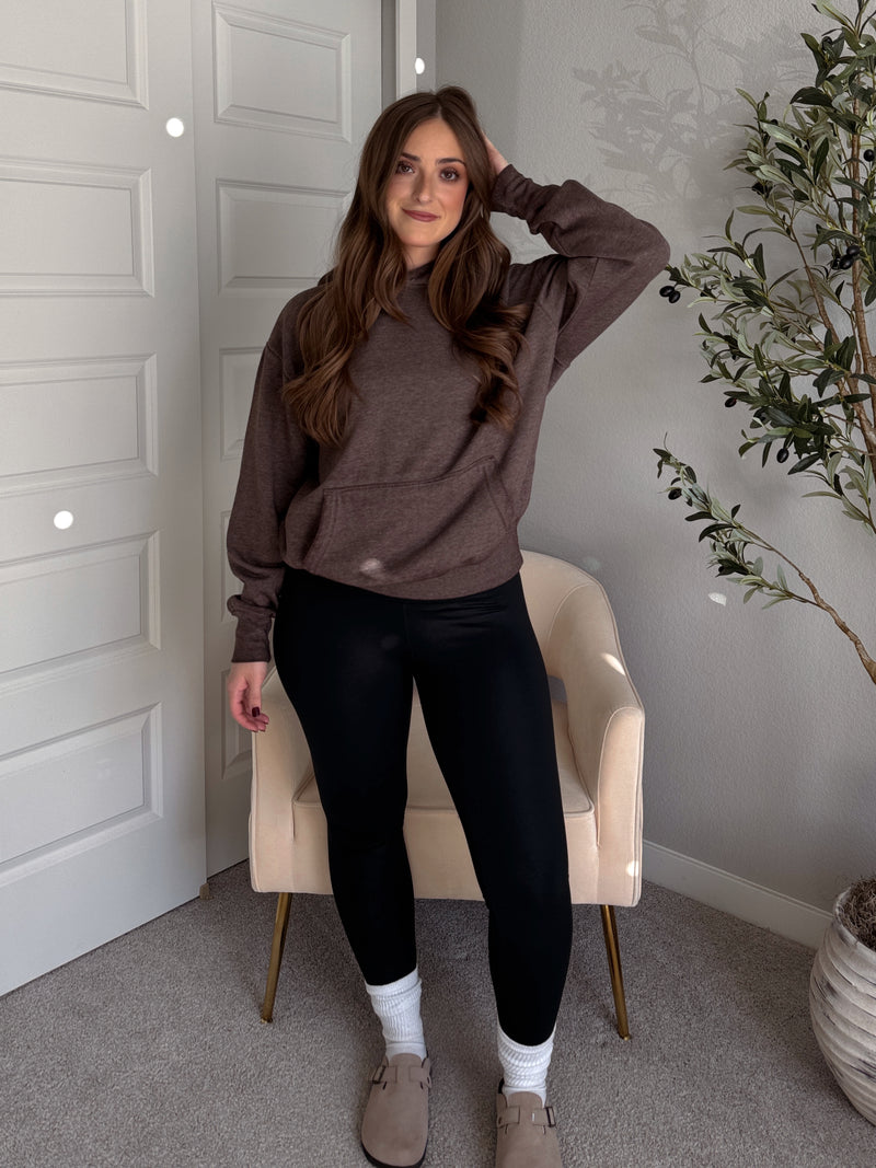Mesa Essential Burnout Fleece Hoodie (Espresso)