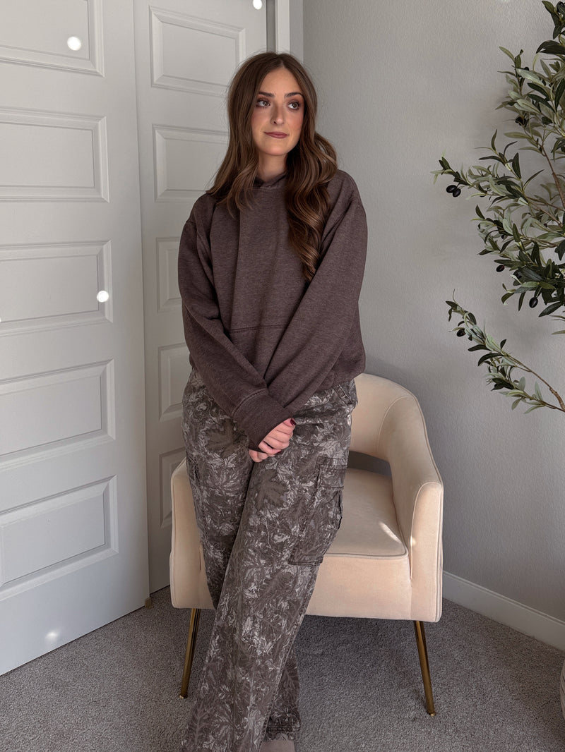 Mesa Essential Burnout Fleece Hoodie (Espresso)