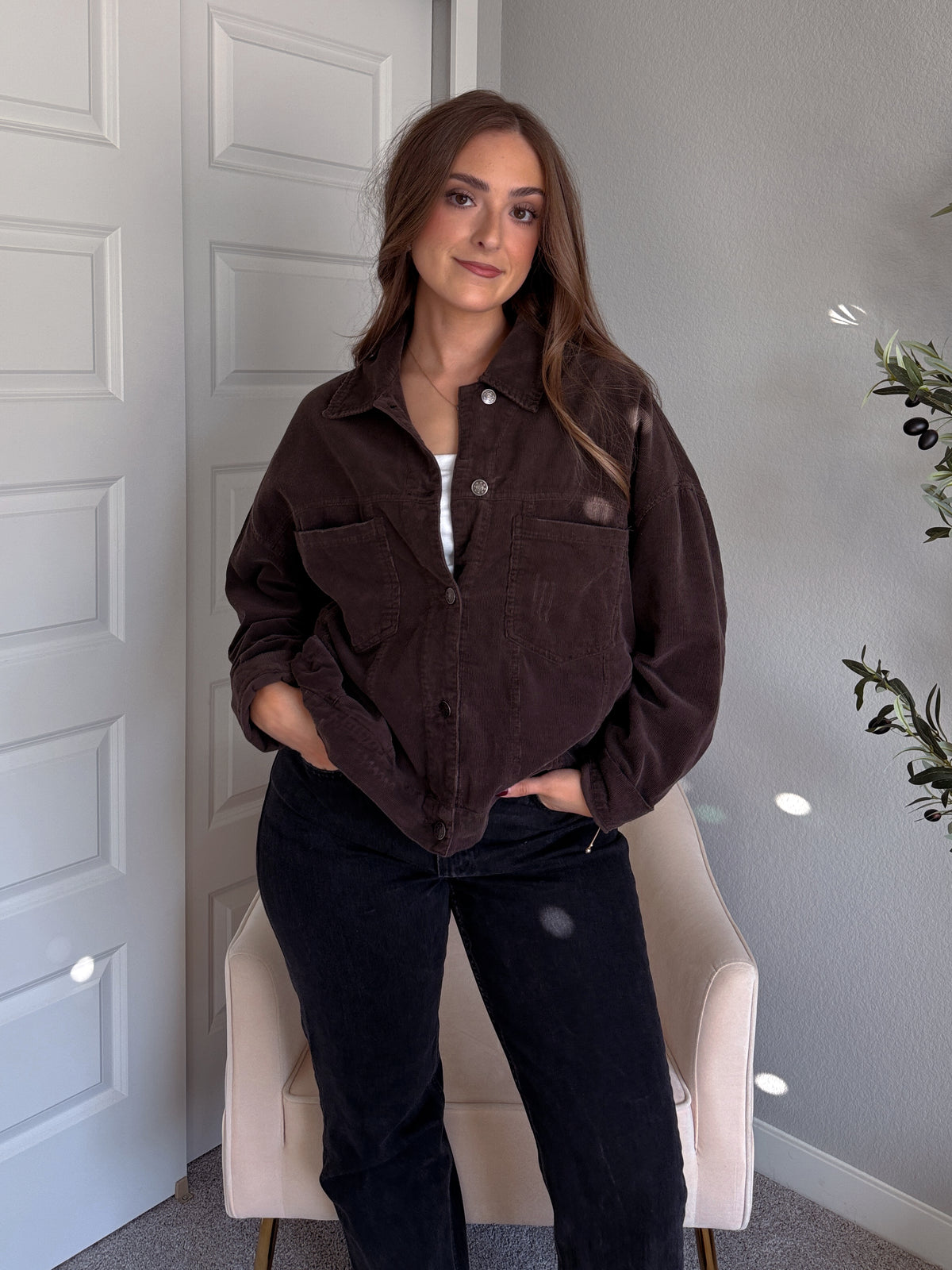 Montreux Lightweight Cotton Corduroy Jacket (Espresso)