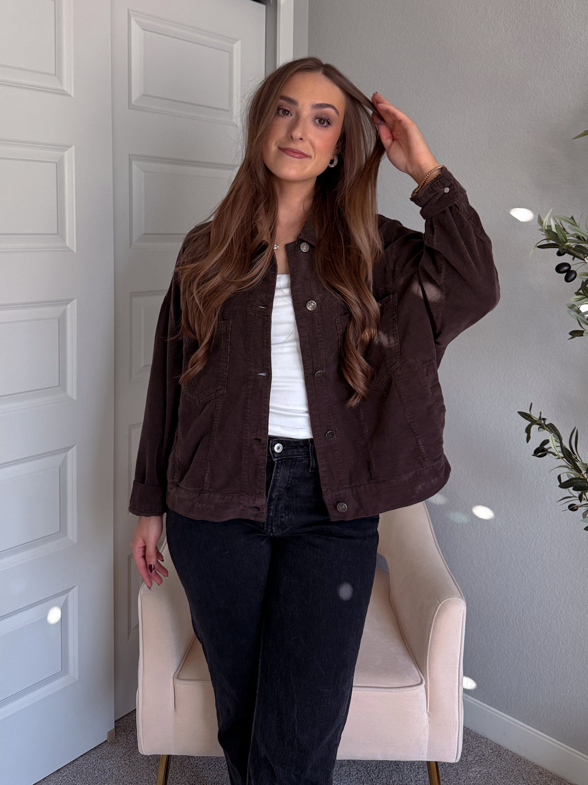 Montreux Lightweight Cotton Corduroy Jacket (Espresso)