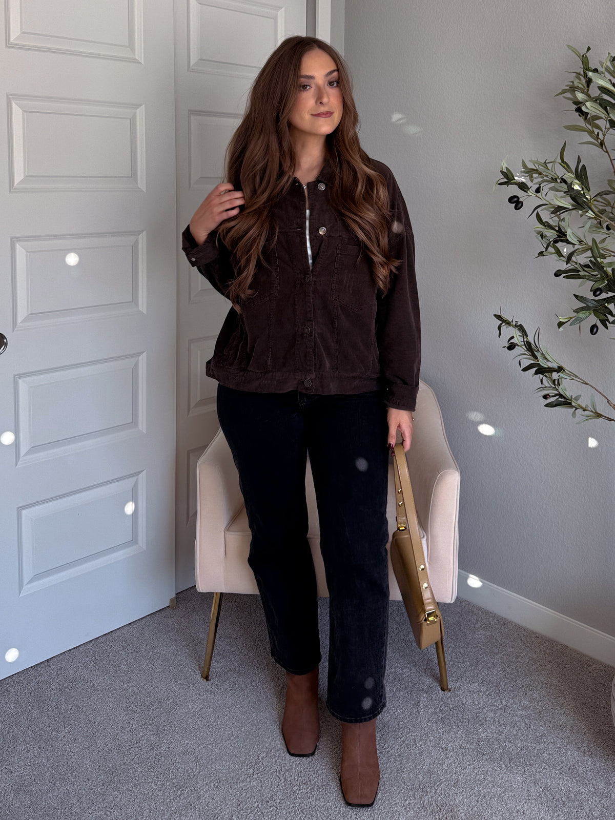 Montreux Lightweight Cotton Corduroy Jacket (Espresso)