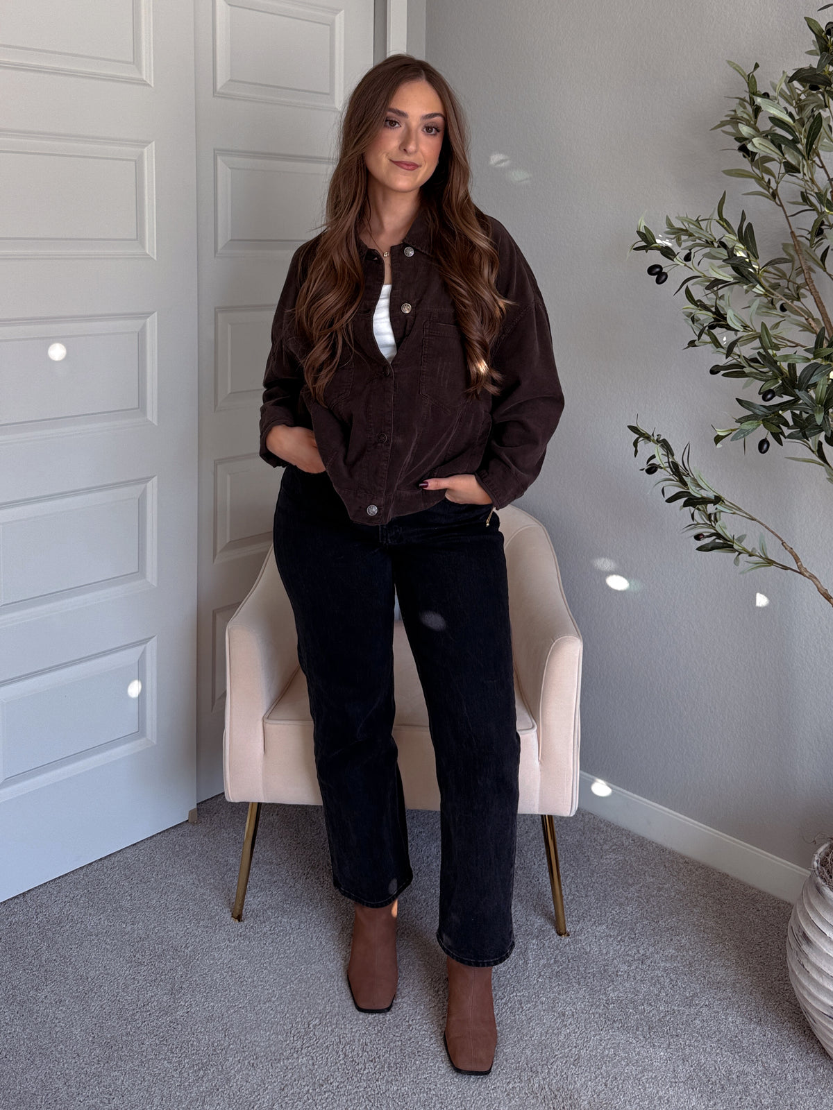 Montreux Lightweight Cotton Corduroy Jacket (Espresso)