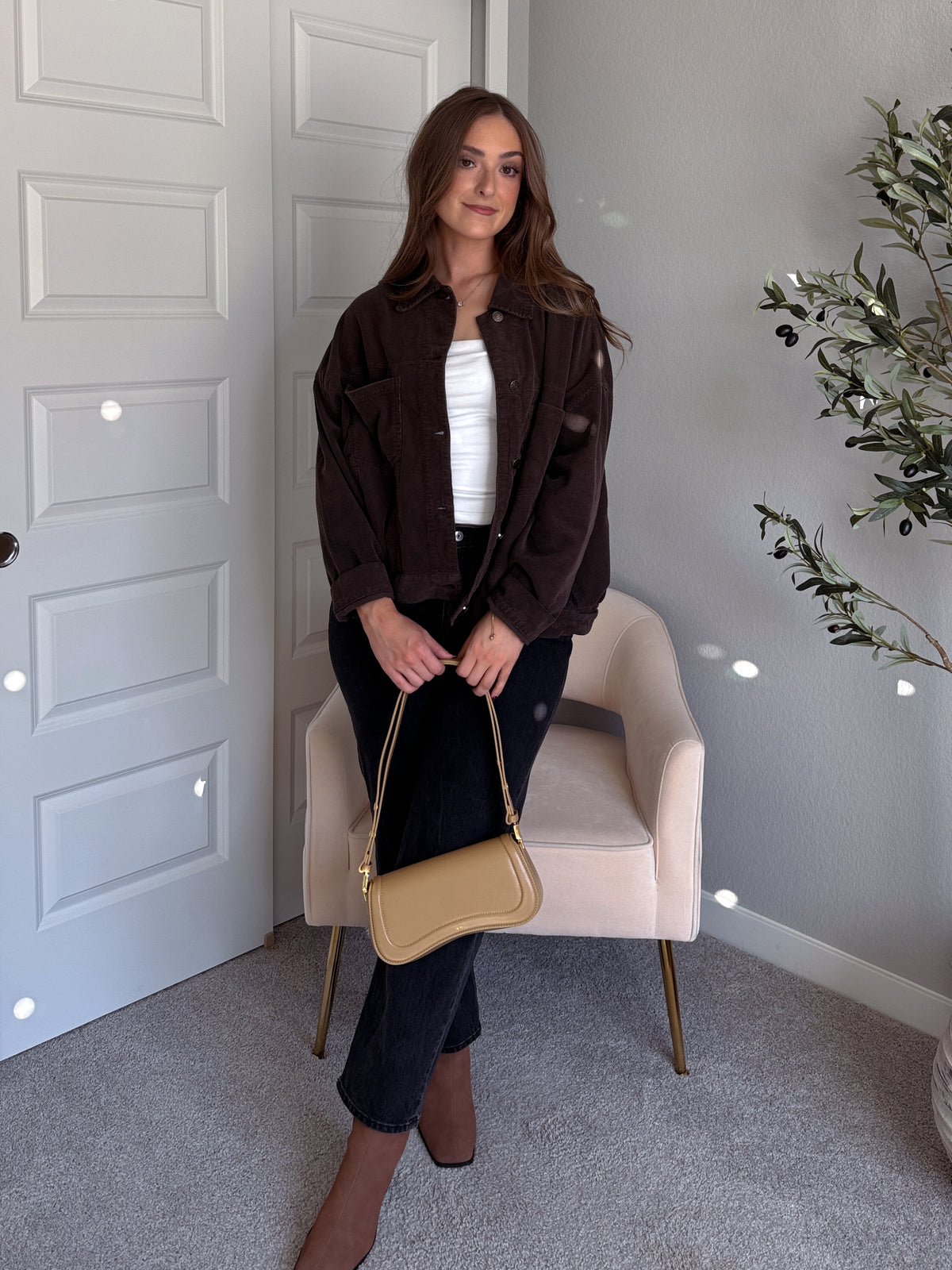 Montreux Lightweight Cotton Corduroy Jacket (Espresso)